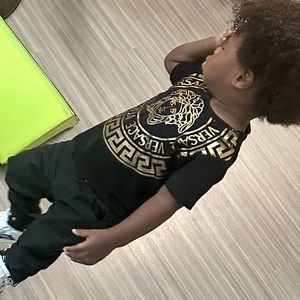 Versace Kids 2-Piece Toddler Boys Black